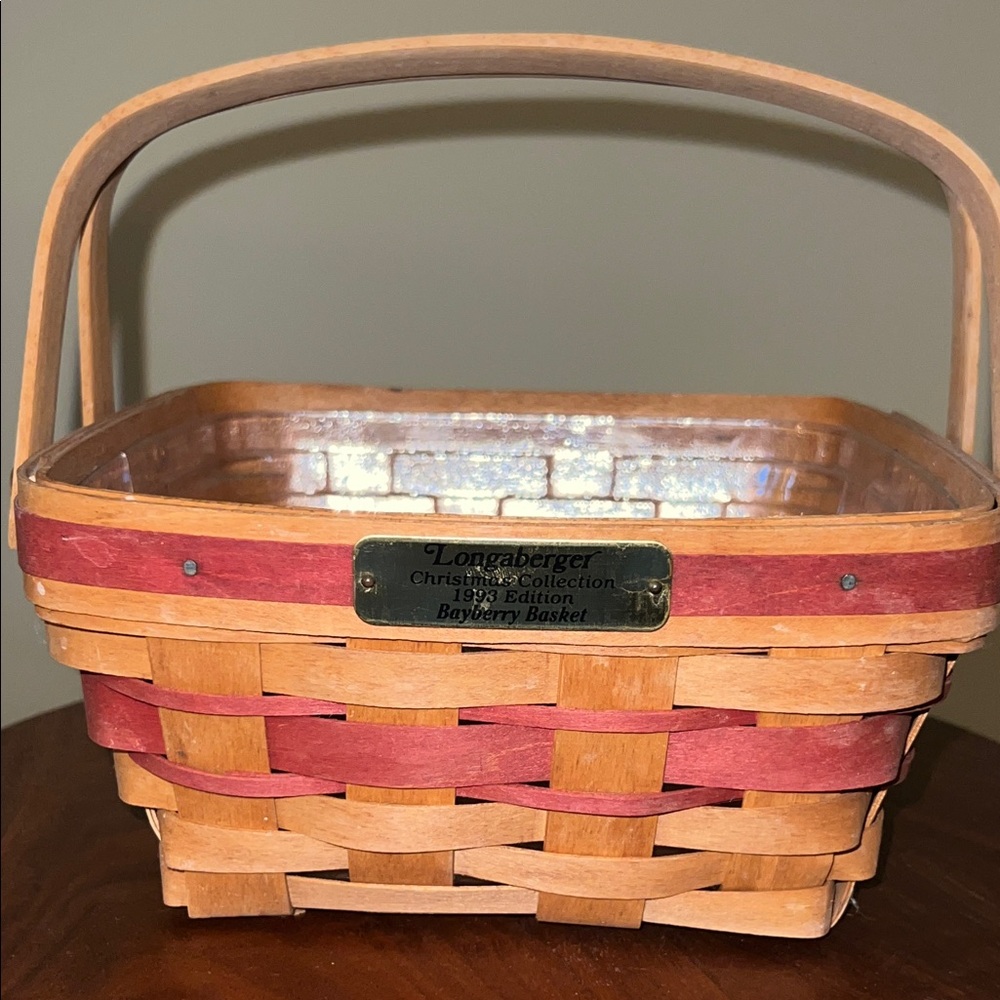 Longaberger Vintage 1993 Bayberry Basket & Protector